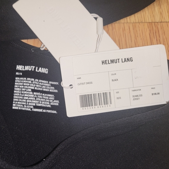 P1. NWT HELMUT LANG One Sleeve Cut Out Fitted Dress Size XS/S - Picture 6 of 7